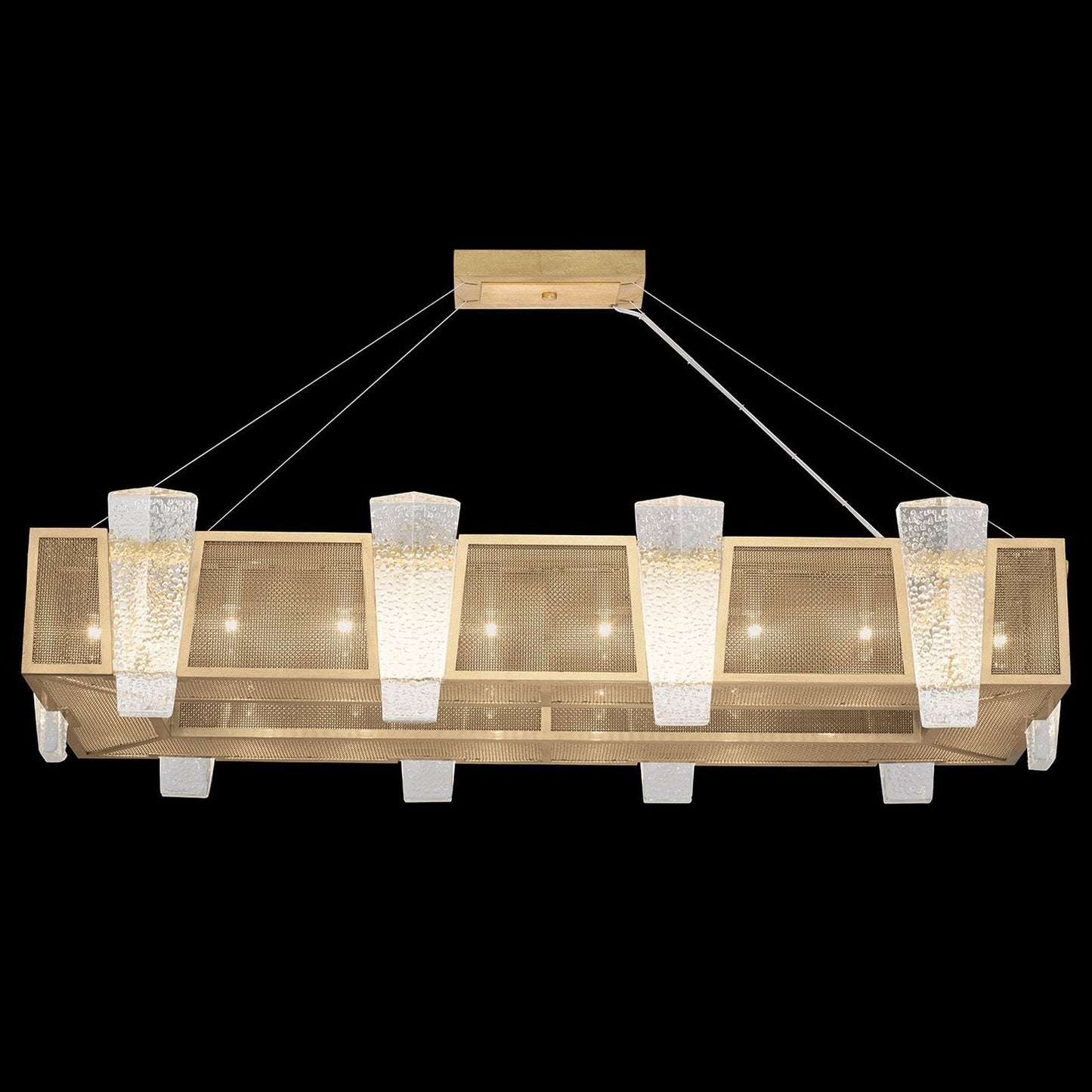Cast Glass 52-Inch Linear Pendant Light