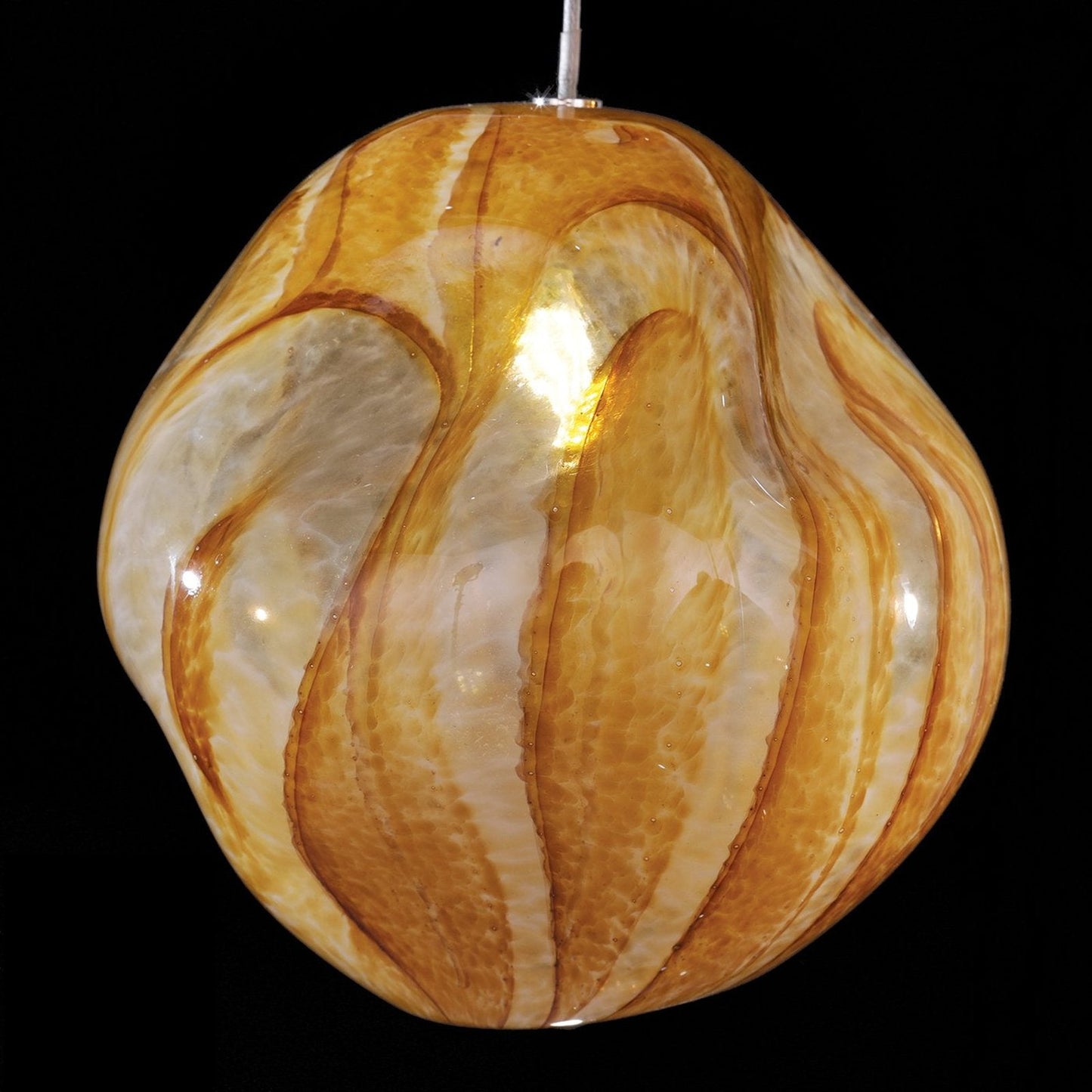 Handblown Glass 14-Inch Pendant Light