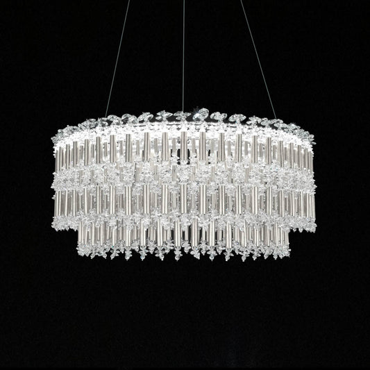 Bamboo-Inspired Adjustable LED Pendant Light