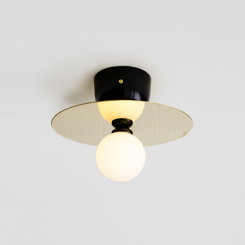 Black and Gold 23cm Ceiling Light / White Light LED 5W / Black Gold Diameter 23cm