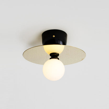 Black and Gold 23cm Ceiling Light / White Light LED 5W / Black Gold Diameter 23cm