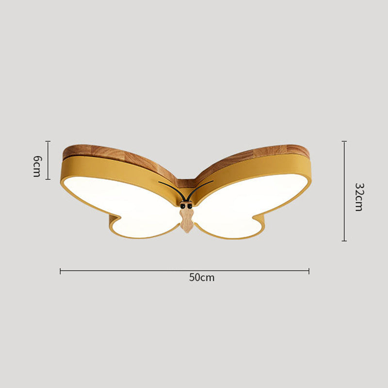 Butterfly Acrylic Dimmable Ceiling Light / Yellow / 50cm / Tricolor dimming