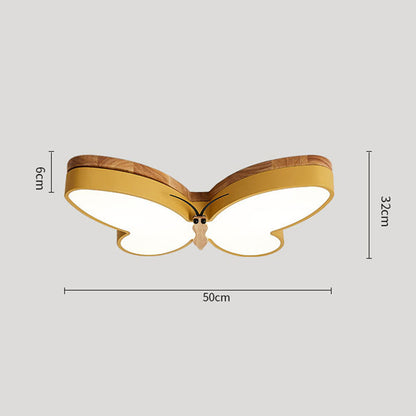 Butterfly Acrylic Dimmable Ceiling Light / Yellow / 50cm / Tricolor dimming