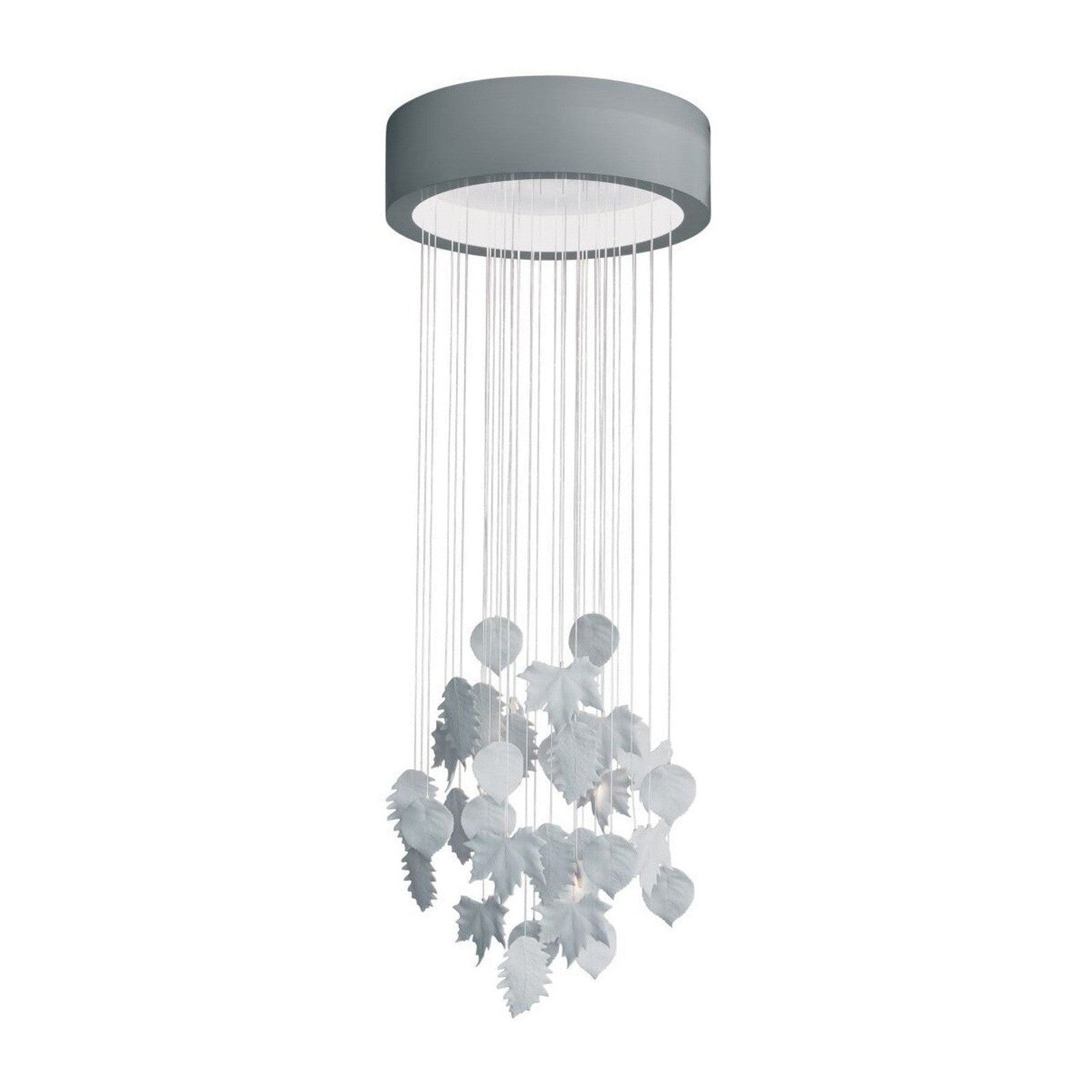 Cascading Porcelain Leaf Fibre-Optic Chandelier / Default Title