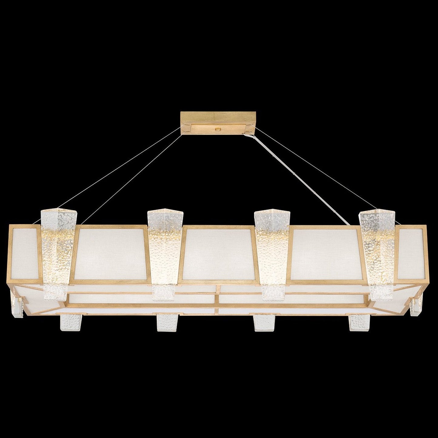 Cast Glass 52-Inch Linear Pendant Light