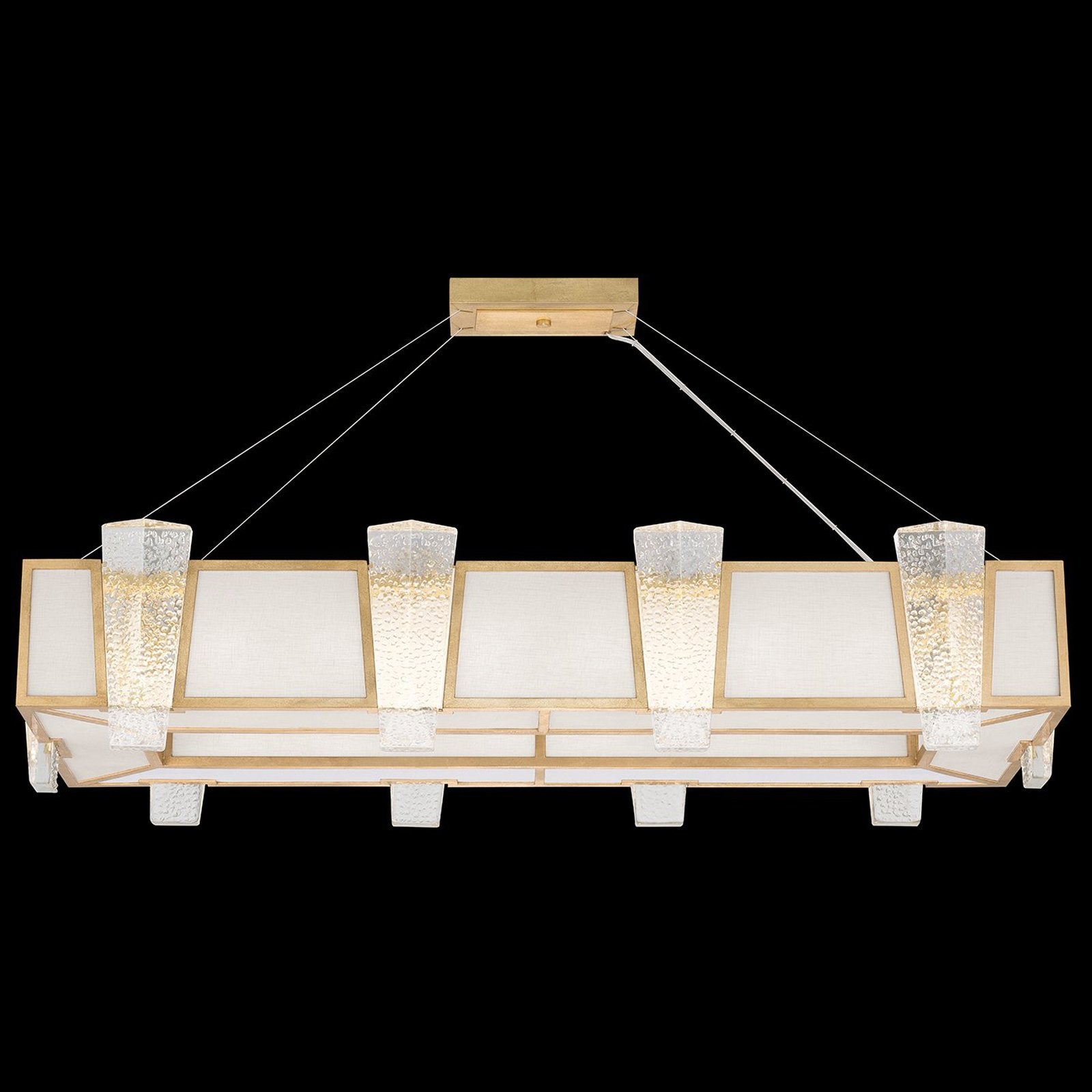 Cast Glass 52-Inch Linear Pendant Light