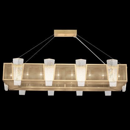 Cast Glass 52-Inch Linear Pendant Light