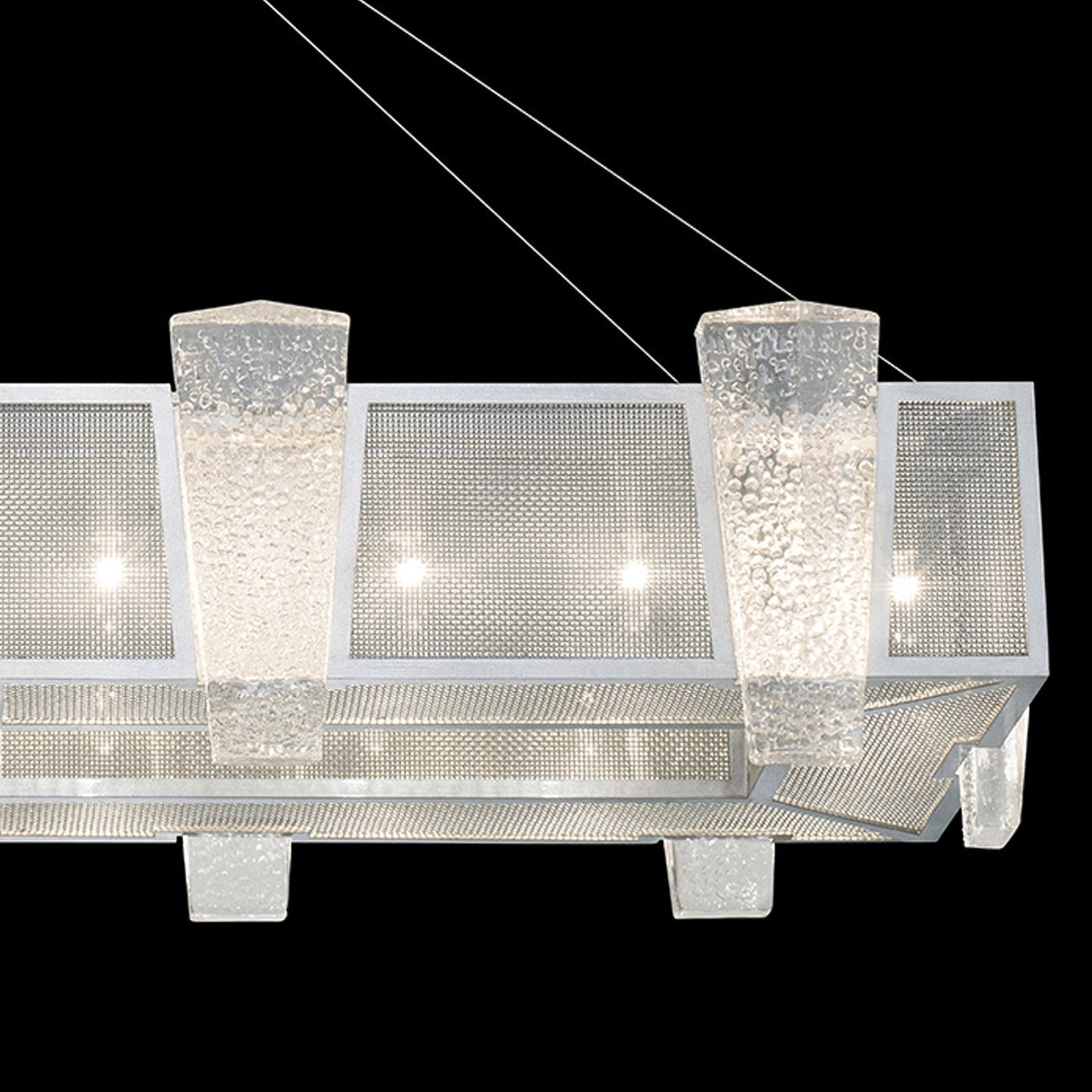 Cast Glass 52-Inch Linear Pendant Light