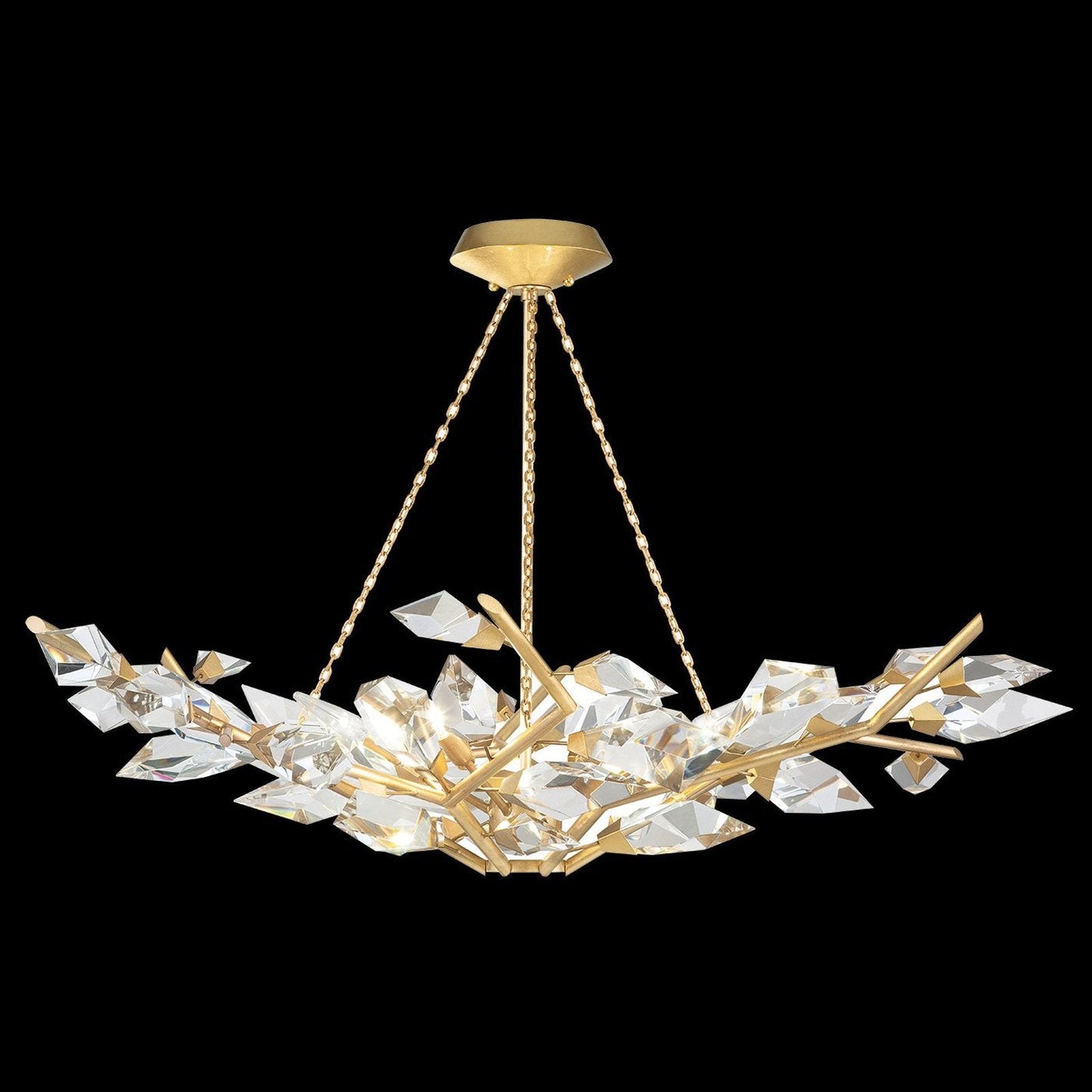 Crystal Branch 46.5-Inch Pendant Light / Gold