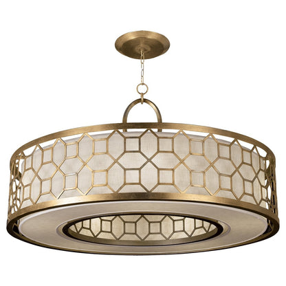 Fabric Shade 48-Inch Pendant Light