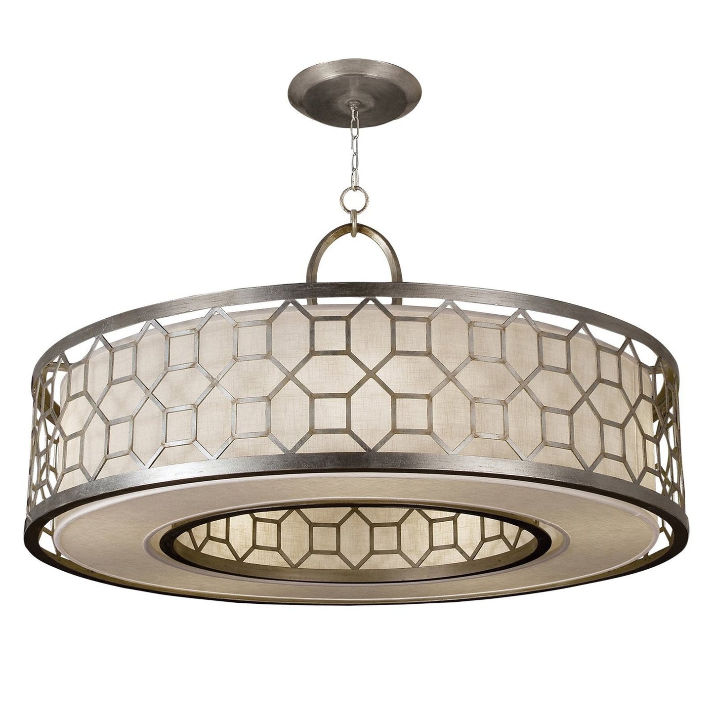 Fabric Shade 48-Inch Pendant Light