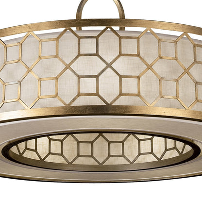 Fabric Shade 48-Inch Pendant Light