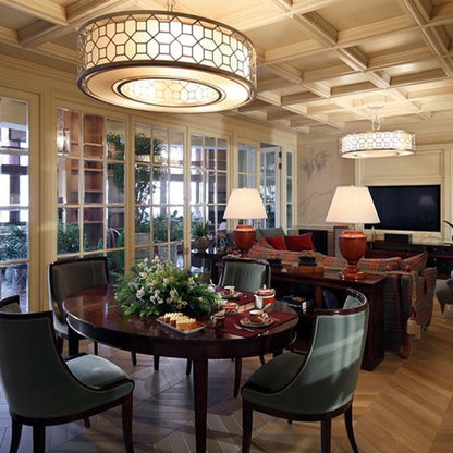 Fabric Shade 48-Inch Pendant Light