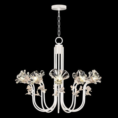 Floral Crystal 35.5-Inch Chandelier