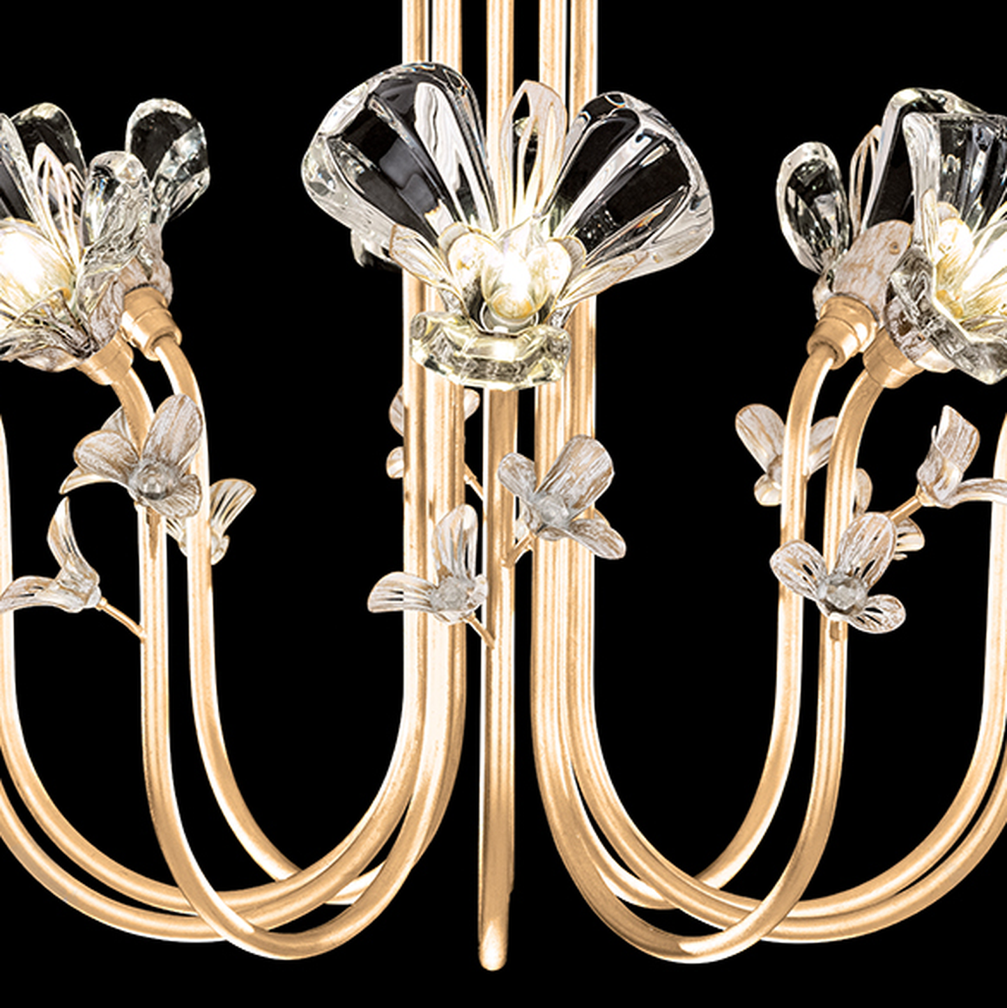Floral Crystal 35.5-Inch Chandelier