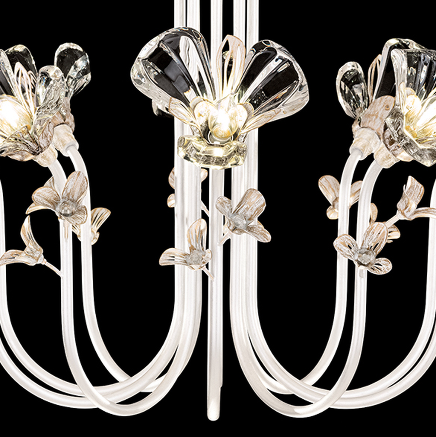 Floral Crystal 35.5-Inch Chandelier