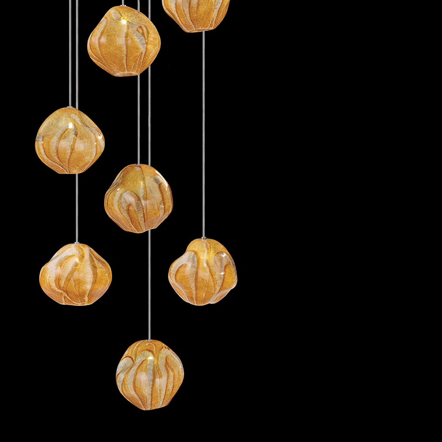 Handblown Glass 14-Inch Pendant Light
