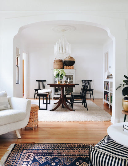 Layered Wood Rod Multi-Light Chandelier