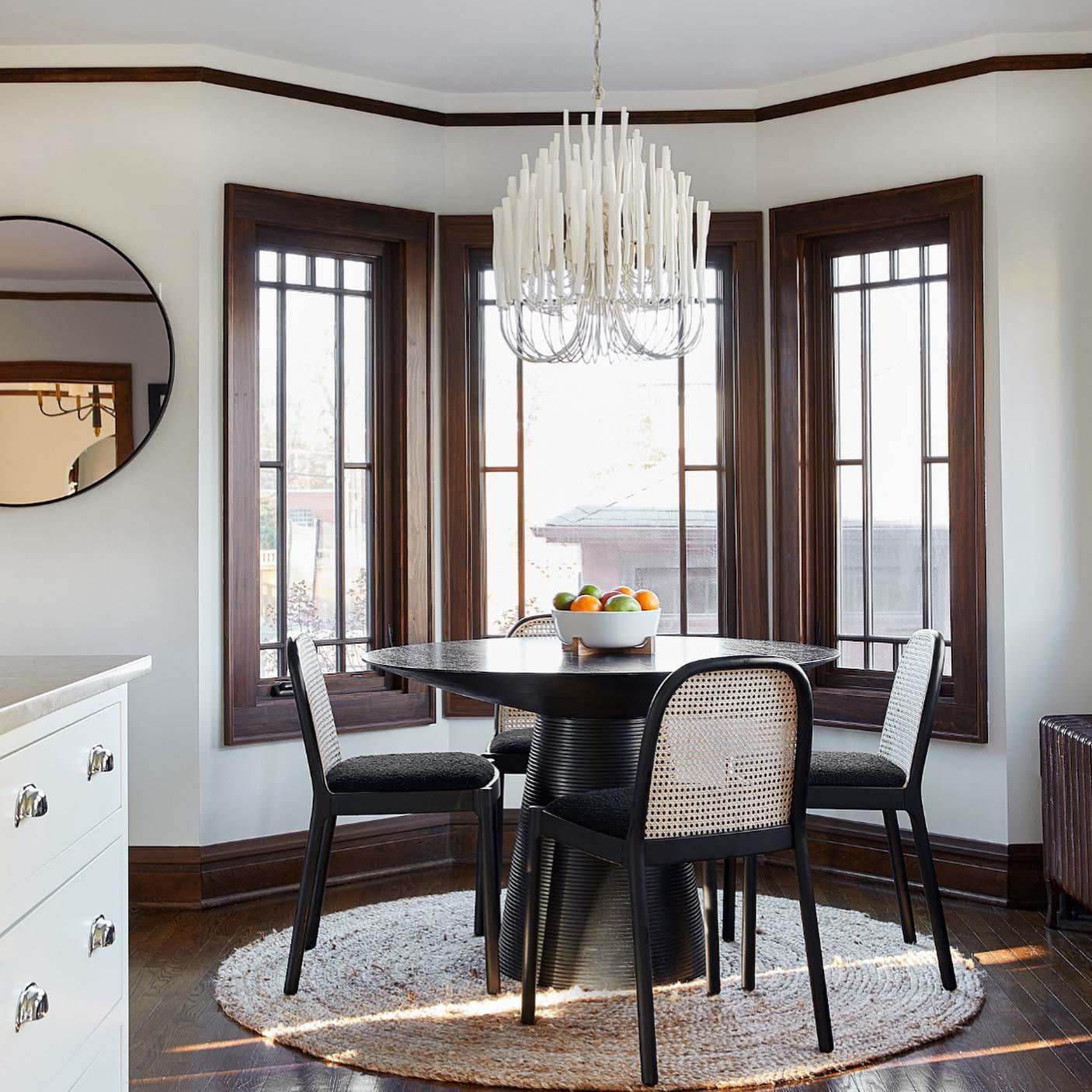 Layered Wood Rod Multi-Light Chandelier