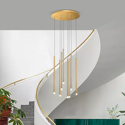 Multi-Light Iron Statement Chandelier / 8head black / Neutral light