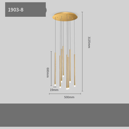 Multi-Light Iron Statement Chandelier / 8headed gold / Neutral light