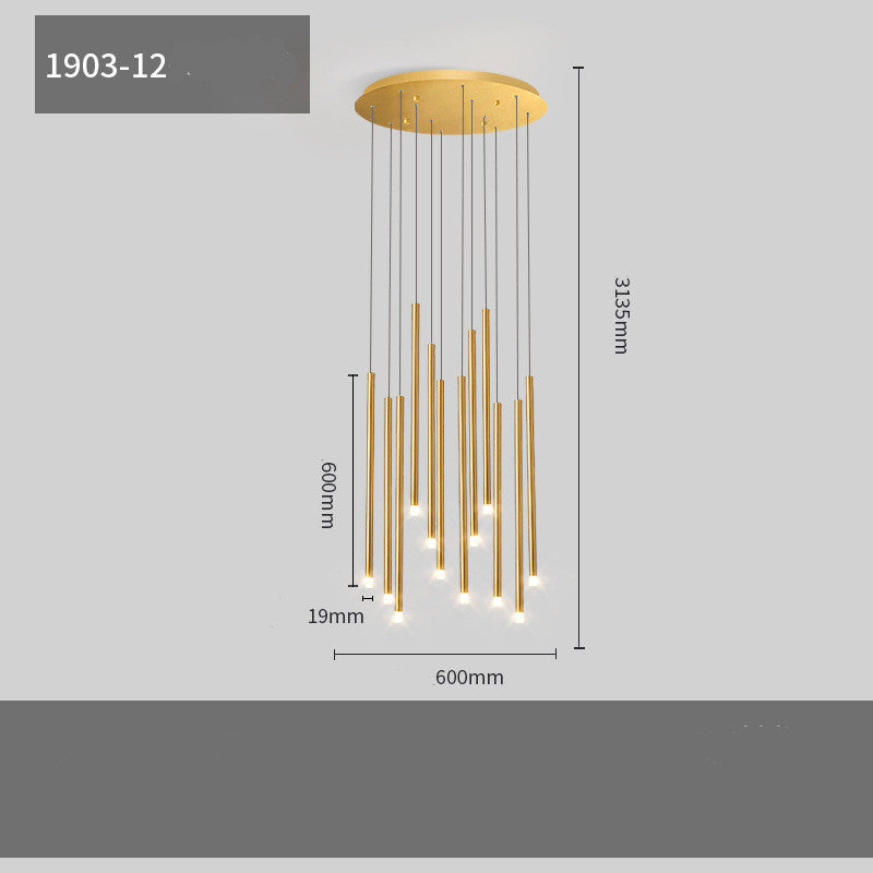 Multi-Light Iron Statement Chandelier / 12head black / Warm light