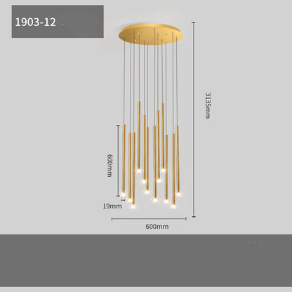 Multi-Light Iron Statement Chandelier / 12head black / Warm light