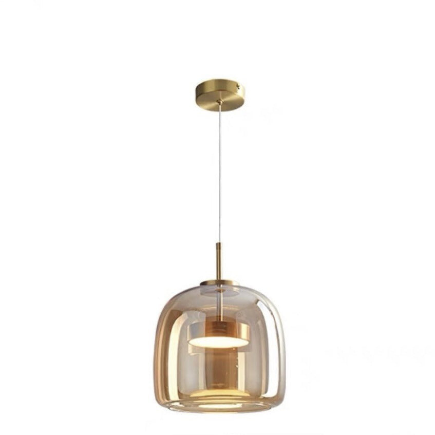 Nordic Smoked Glass Pendant Light / Three Colors / Amber 3317CM