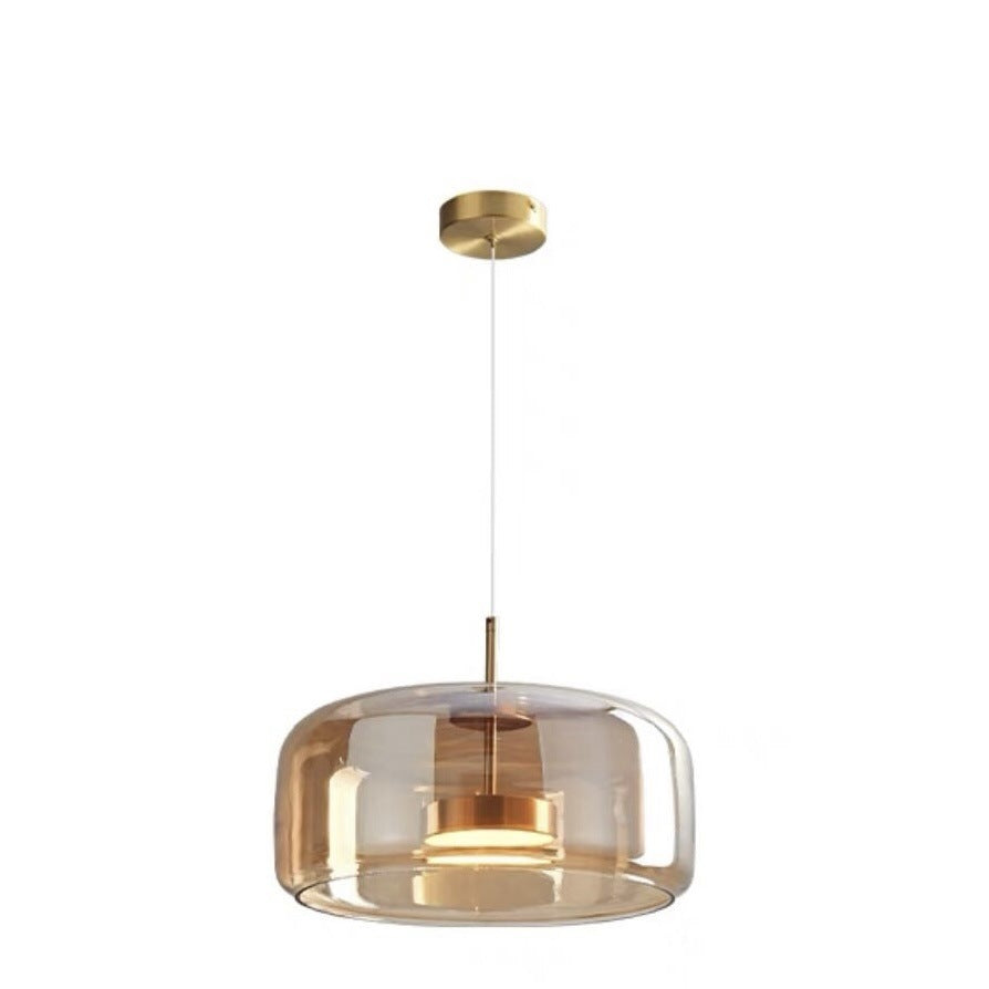 Nordic Smoked Glass Pendant Light / Warm light / Smoke gray
