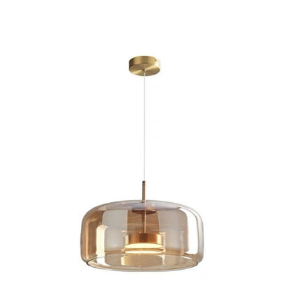 Nordic Smoked Glass Pendant Light / Warm light / Smoke gray