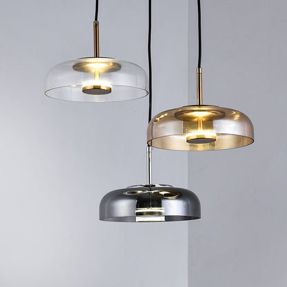 Nordic Smoked Glass Pendant Light / Warm white / Amber 3317CM