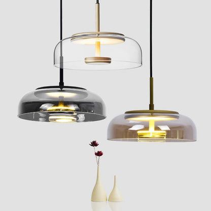 Nordic Smoked Glass Pendant Light / Warm white / Smoke Gray 3317CM