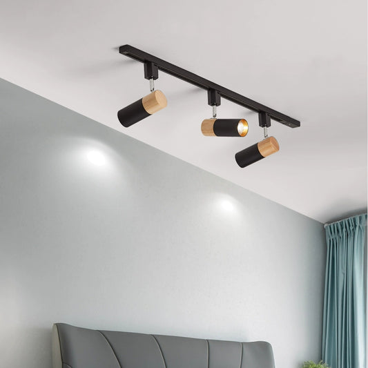 Nordic Wood COB Track Light / Track Style 5 Head White / Warm Light