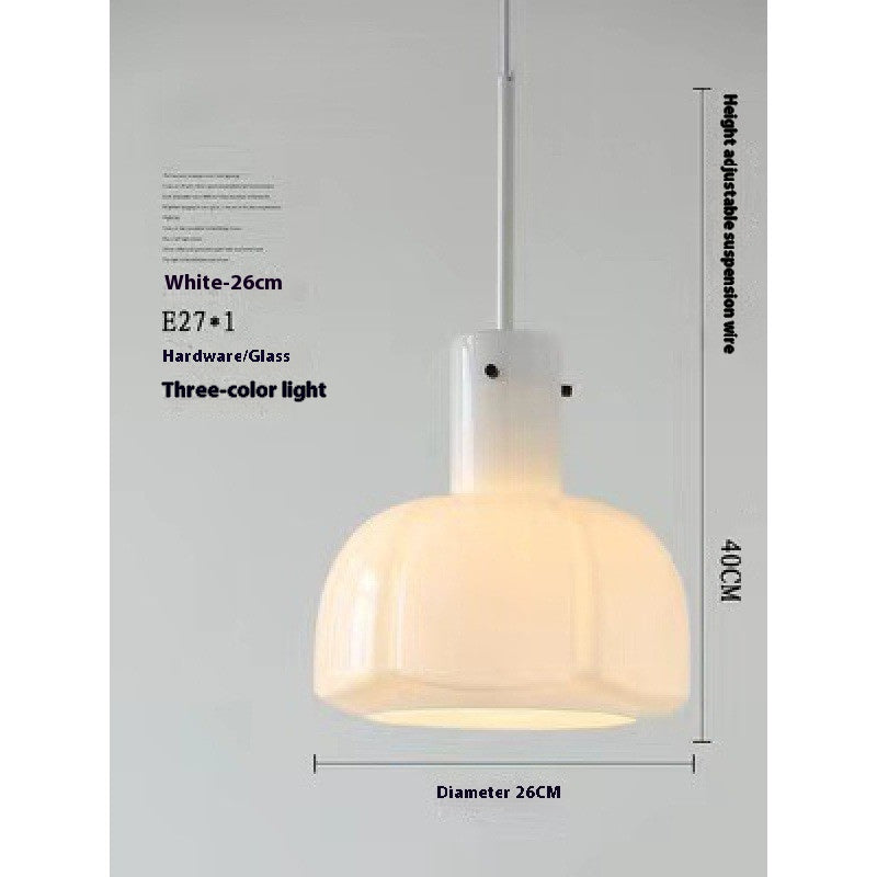Retro Glass Bud Pendant Light / Caramel / E27 tricolor light