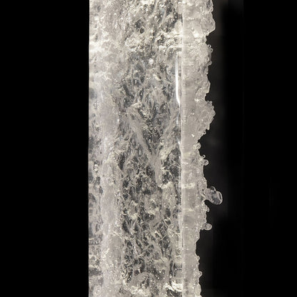 Textured Crystal 7.75-Inch LED Pendant / Gold / Gold Leaf