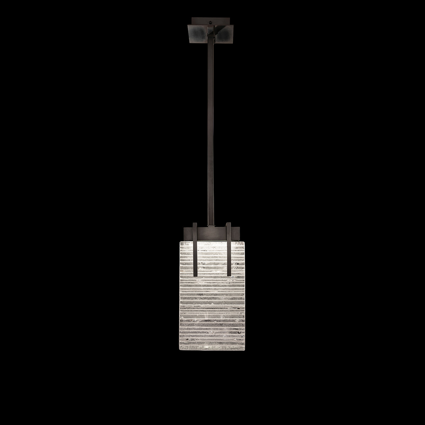 Textured Crystal 7.75-Inch LED Pendant